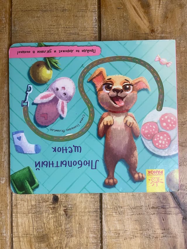 Любопытный щенок. Книжка с дорожкой